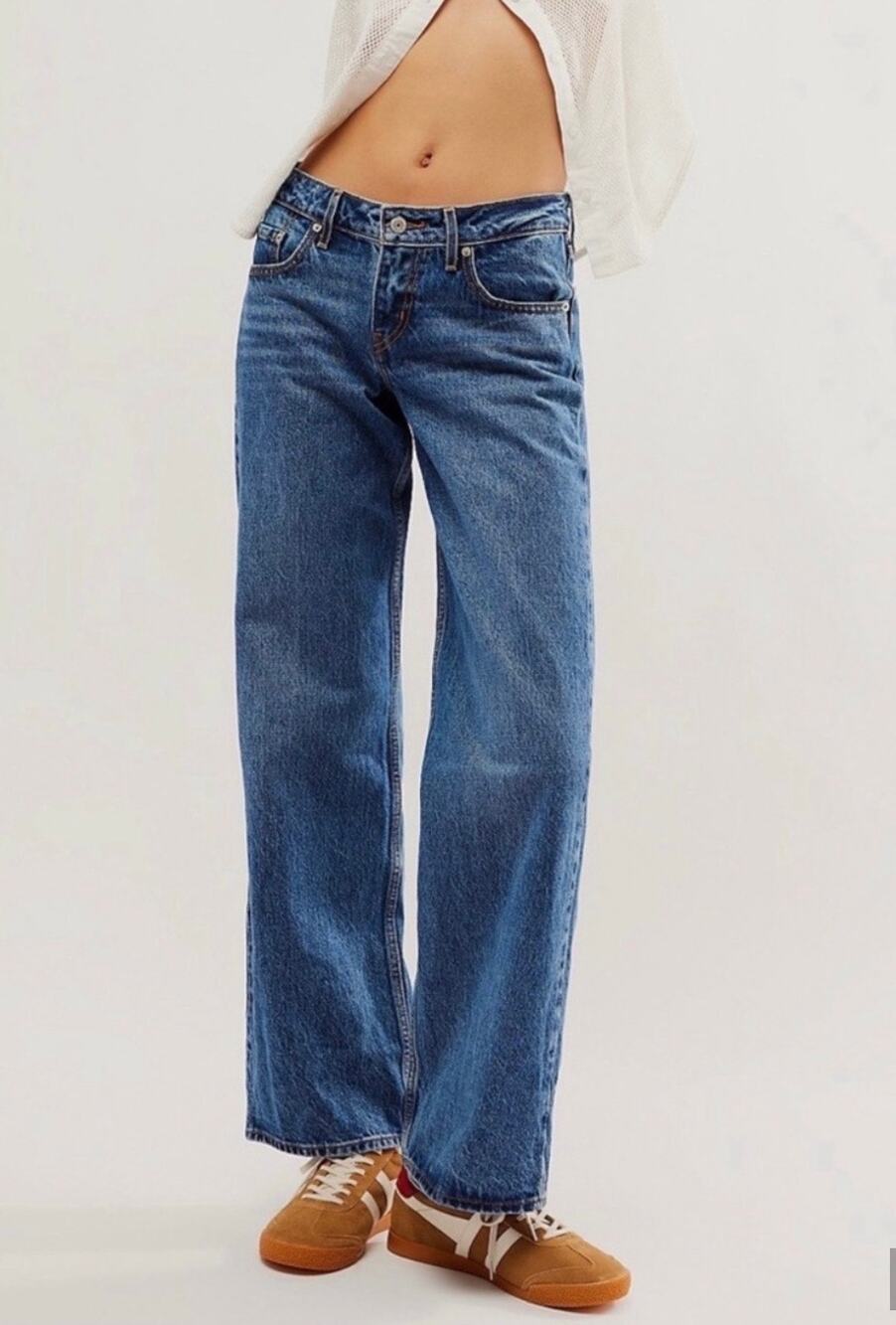 Levi’s Premium Low Loose Wide Leg Jeans Womens Size 26x32